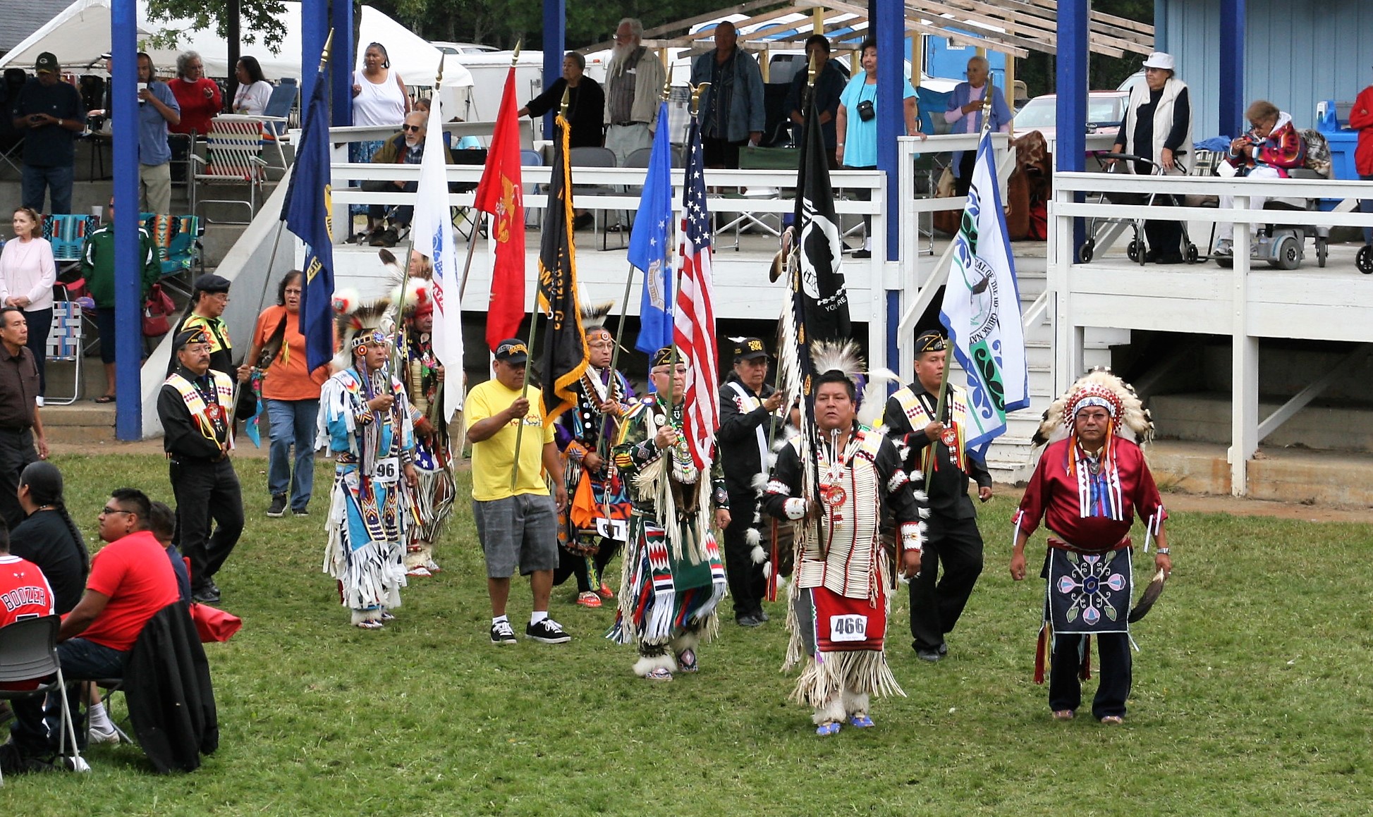 Grand entry at the powwow